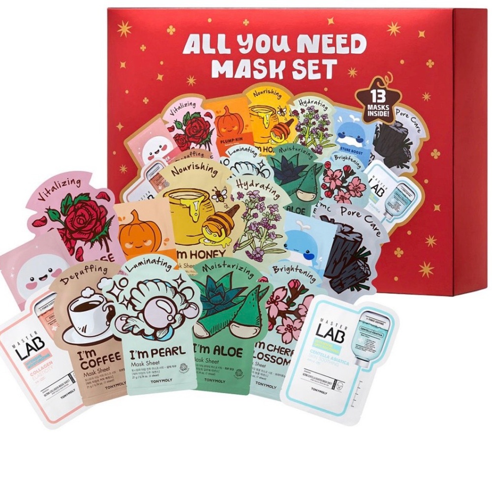 TONYMOLY Skincare Mask Set in Red Packaging